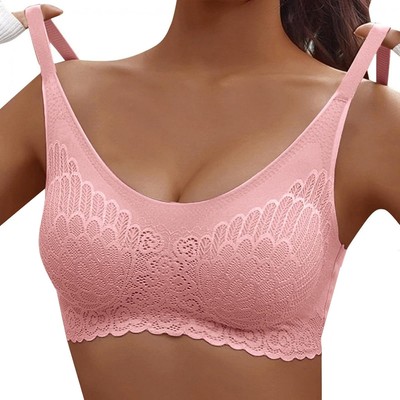 Women No Underwire Comfortable Everyday Bra Full Coverage Push Up Soft