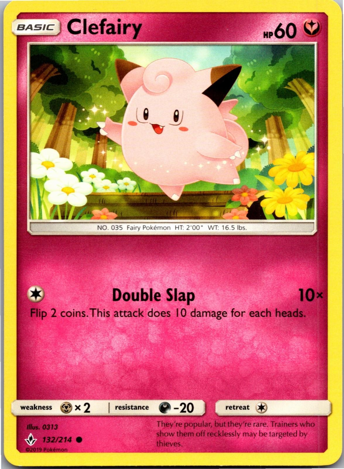 Clefairy 132/214 Common Unbroken Bonds Pokemon Near Mint