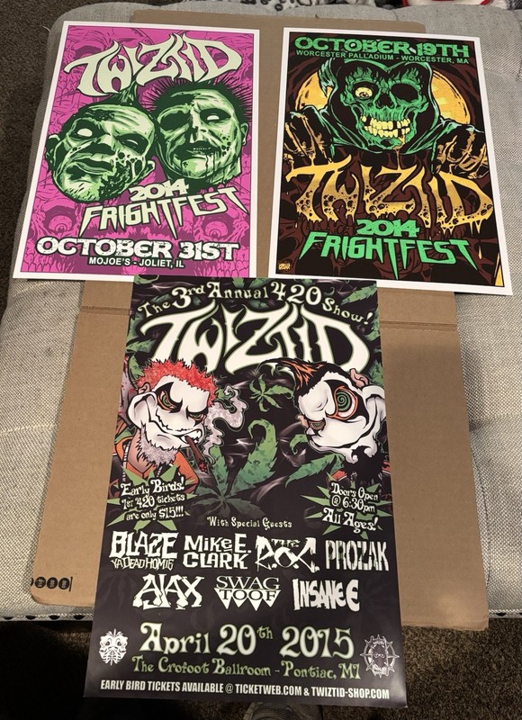 Twiztid Concert Posters/ Art Prints Fight Fest 420 Show MNE Blaze Prozak R.O.C.