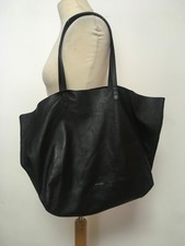 Mansur Gavriel  black leather large tote bag soft slouchy lightweight shopper