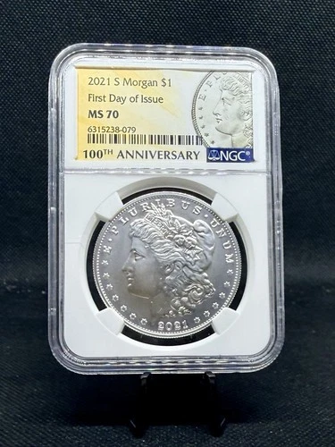 2021-S Morgan Silver Dollar NGC MS70 First Day of Issue! .999 Silver Morgan