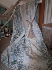 Laura Ashley Fully Lined Fitzroy Curtains Duck Egg MTM
