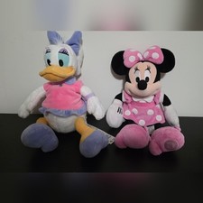 Original Disney Plush Toy Set - Minnie Mouse and Daisy Duck - Pink and Purple
