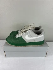 Nike Air Force 1 Mens 10.5 Low Gray White Green 317295-013