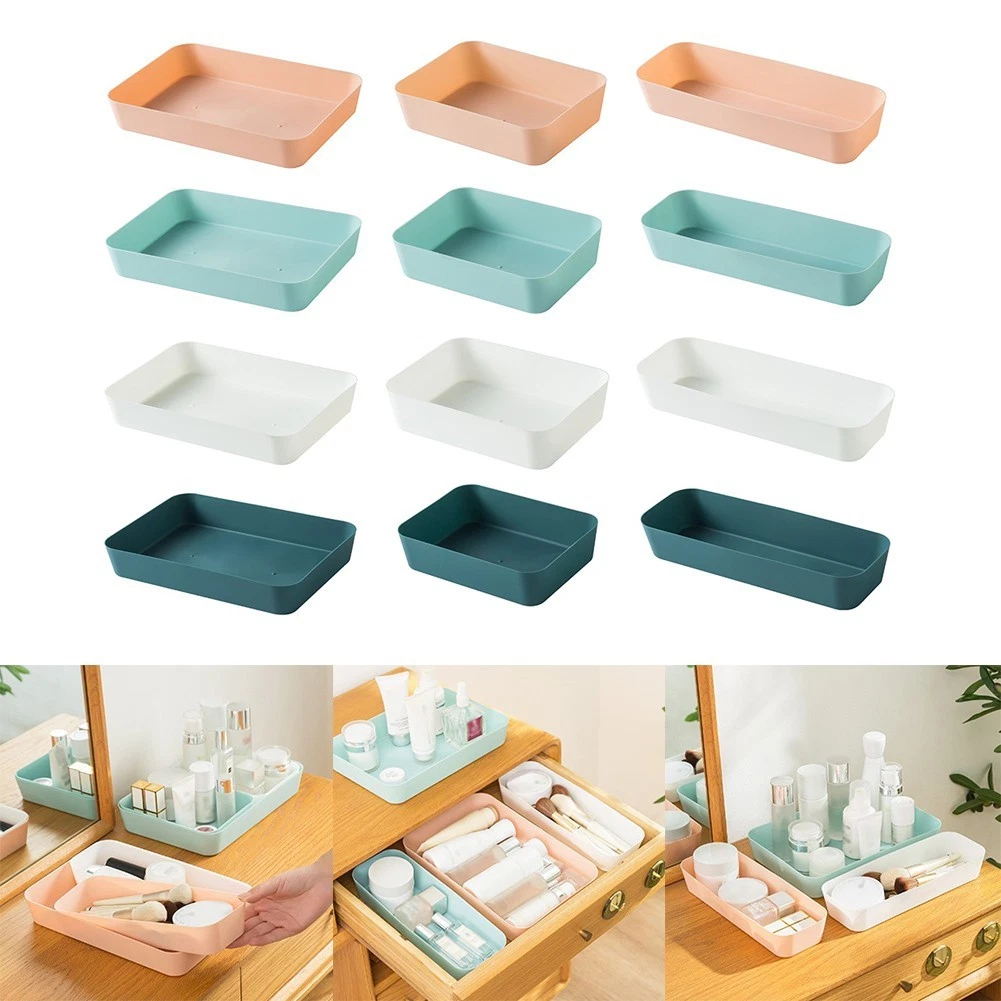 Set 5 Scatole Di Plastica Con Coperchio E Manici, 2 Da 6L E 3 Da 4L, Per Armadio E Ufficio