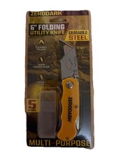 ZERODARK 6” Folding Utility Knife Multi-Purpose w/ 5 Blades Steel