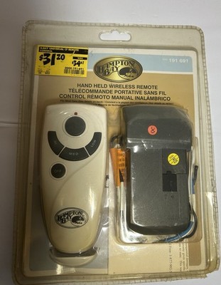 Hampton Bay Hand Held Wireless Remote 191-691 Transmitter Receiver Ceiling Fan