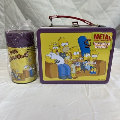 NECA  THE SIMPSONS  LUNCHBOX w/ THERMOS! Switched Heads Sitting On Couch