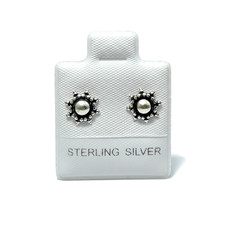 Sterling Silver Flower Petite Stud Earrings - Mix  Match CZ Studs - Gift Ready