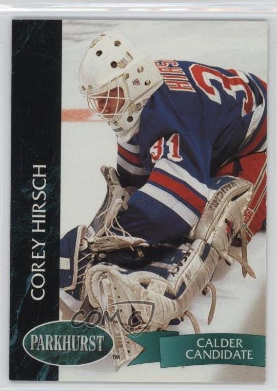 1992-93 Parkhurst Corey Hirsch #344 Rookie RC 6i4
