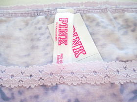 VICTORIA'S SECRET PINK Cotton Boyshort Panty S M L Purple NWT Leopard VS Ruched