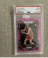 2023-24 Panini Prizm Gradey Dick Pink Ice # 134 Rookie Raptors RC PSA