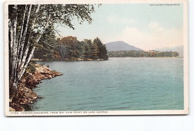 Lake George Sagamore Bay View Point Airondack NY DB Postcard Vtg Posted 1912