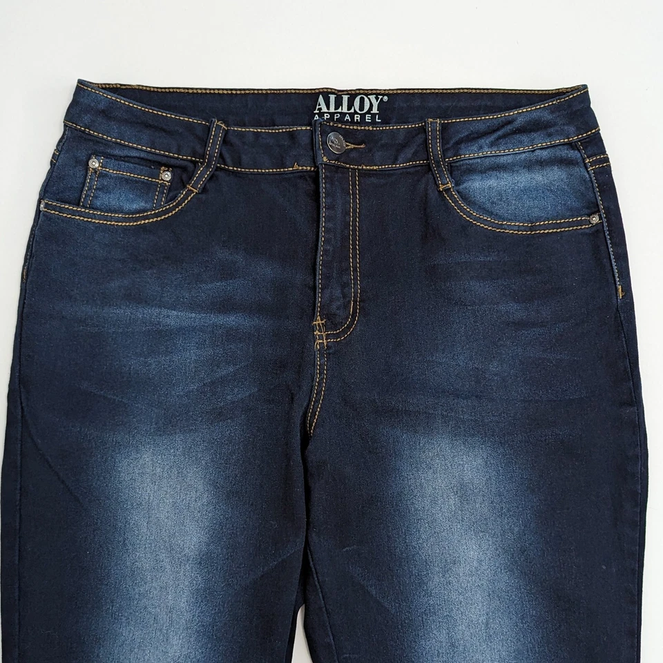 Alloy Apparel Tall Siena Skinny Stretch Jeans Royal Blue Denim 17x 32 Stretch - Image 3 of 4