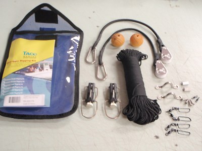 OUTRIGGER PREMIUM RIGGING KIT TACO 236 RK0001PB BLACK 100FT FISHING ...