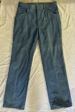 VTG 90s Wrangler Men's 44x32 Stretch Blue Denim Dress Jeans 85498LB USA Made
