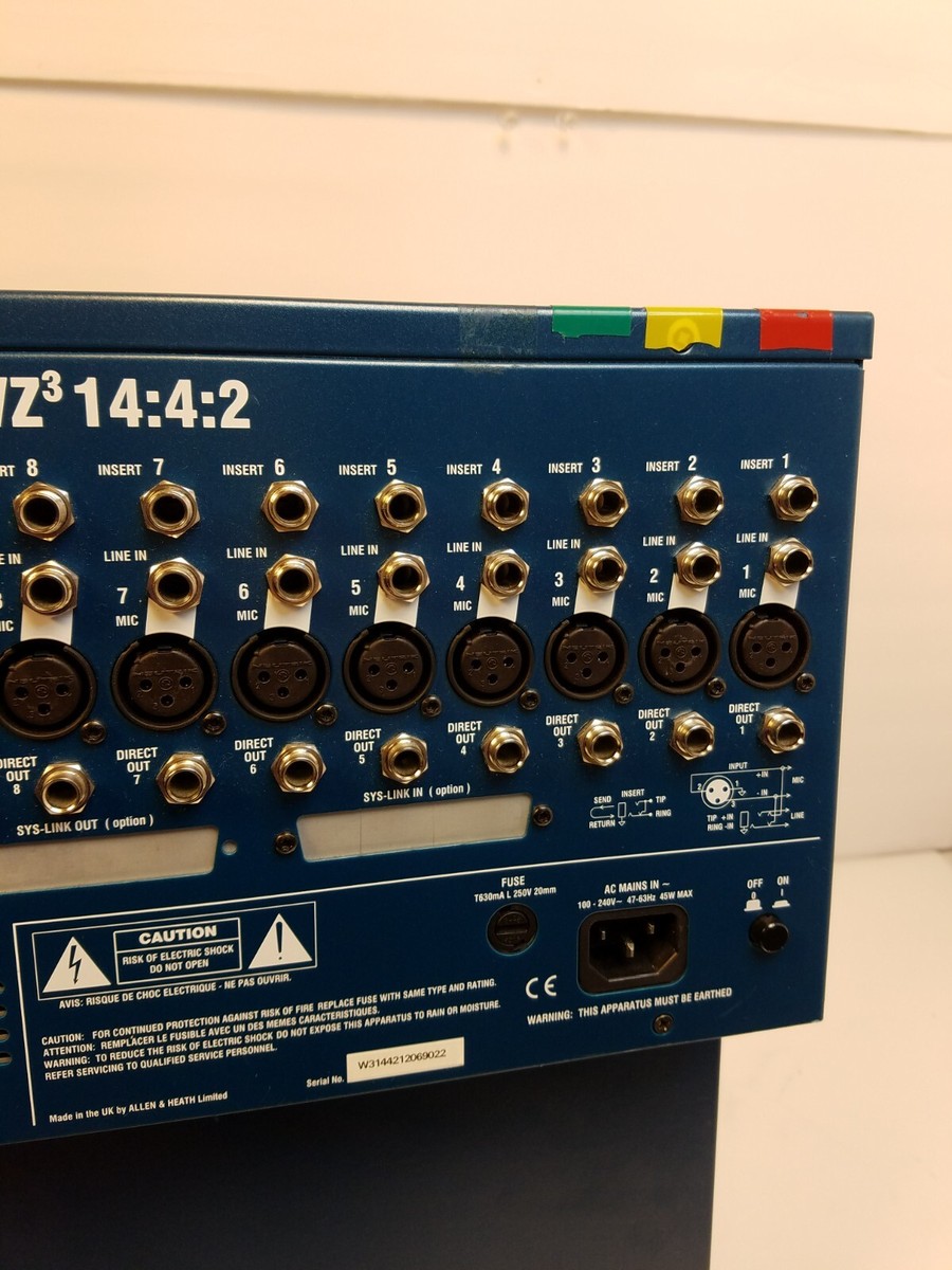 Allen & Heath Mix wizard WZ3 14:4:2 Professional Mixer | eBay