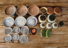 Lot Of Vintage 1900s Metal Flower Frogs Spike Pin Floral Holders