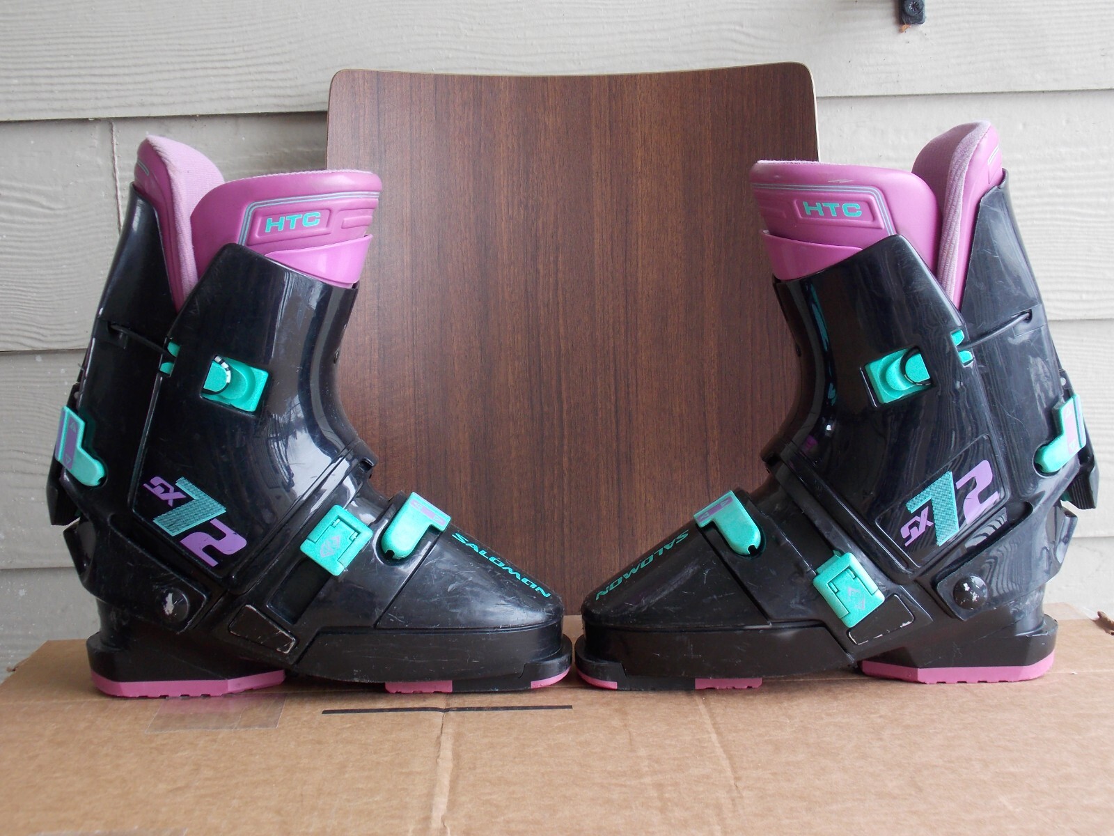 Stivali da sci alpino vintage SALOMON SX 72 ingresso posteriore da uomo taglia US 9 0