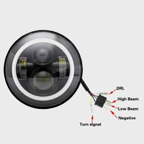 Pair Fit For Suzuki Samurai SJ410 SJ413 7 '' LED Headlight DRL Light DOT E4 - Image 4 of 4