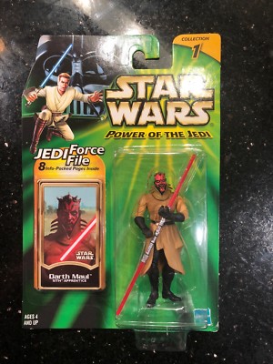 Star Wars Power of the Jedi Dark Green Darth Maul Sith Apprentice 2000 New