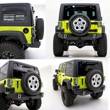 Black Rock Crawler Rear Bumperd-ring2 Hitch Receiver Fit 07-18 Jeep Wrangler