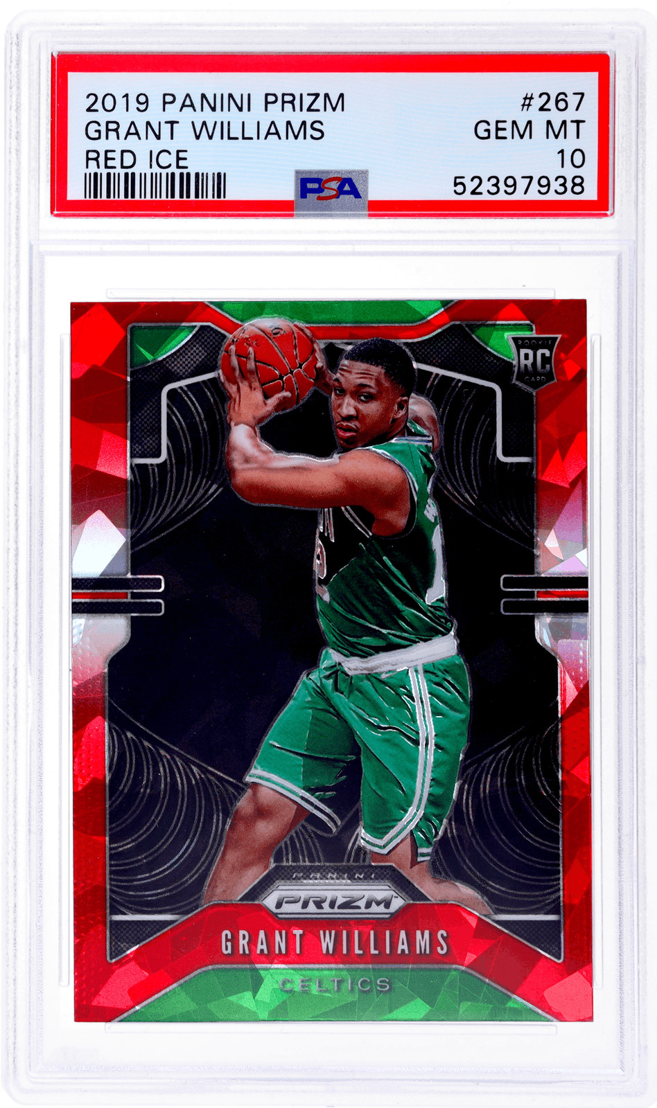 2019 Panini Prizm Grant Williams Red Ice Prizm #267 PSA 10 Rookie RC