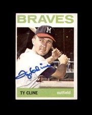 Ty Cline Signed 1964 Topps Milwaukee Braves Autograph