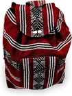 Handmade Mexican Backpack, Day Bag, Travel Bag, Utility, Red, White, Semi-Large