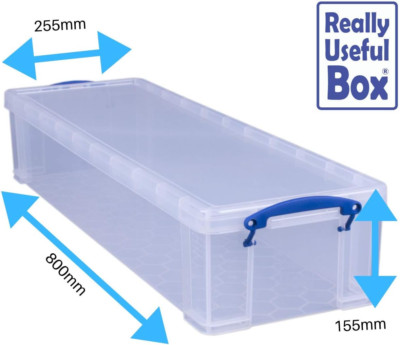 Really Useful Aufbewahrungsbox aus Kunststoff 22 Liter transparent