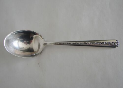 Vintage Towle Rambler Rose Solid Sterling Silver Sugar Spoon 5 7/8 in 1937 - Afbeelding 1 van 4