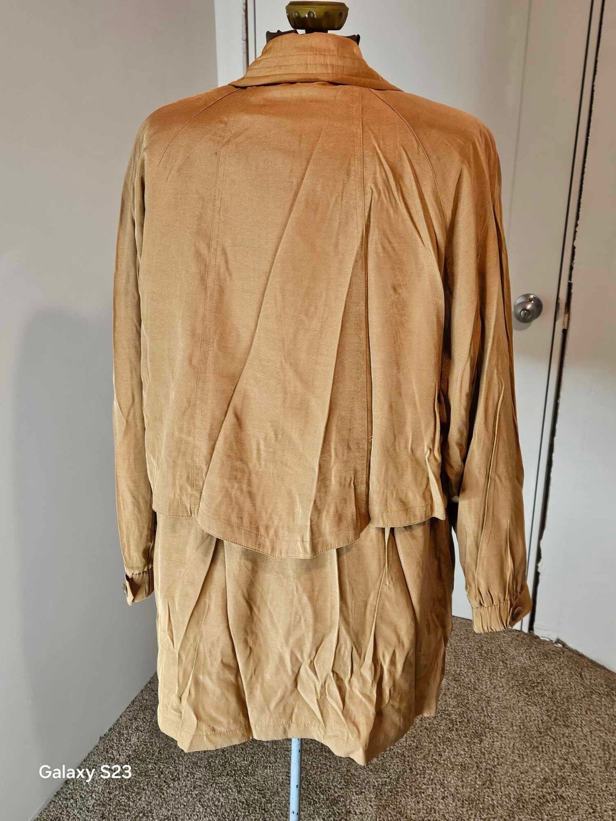 Gallery Men's Beige Long Jacket Midi Trench Coat … - image 2