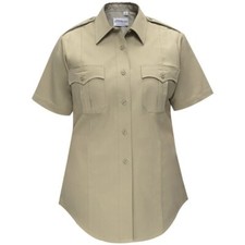 NEW FLYING CROSS WOMENS 185R SHORT SLEEVE SHIRT Silver Tan