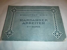 Vtg Bibliothek DMC Hardanger Arbeititen II Series Embroidery Pattern Book GERMAN