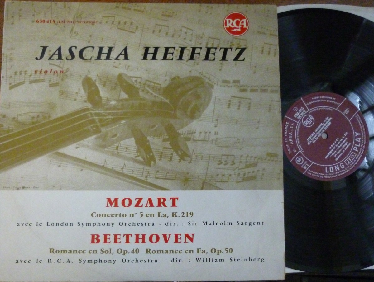 JASCHA HEIFETZ - SARGENT - STEINBERG / MOZART - BEETHOVEN / RCA | eBay