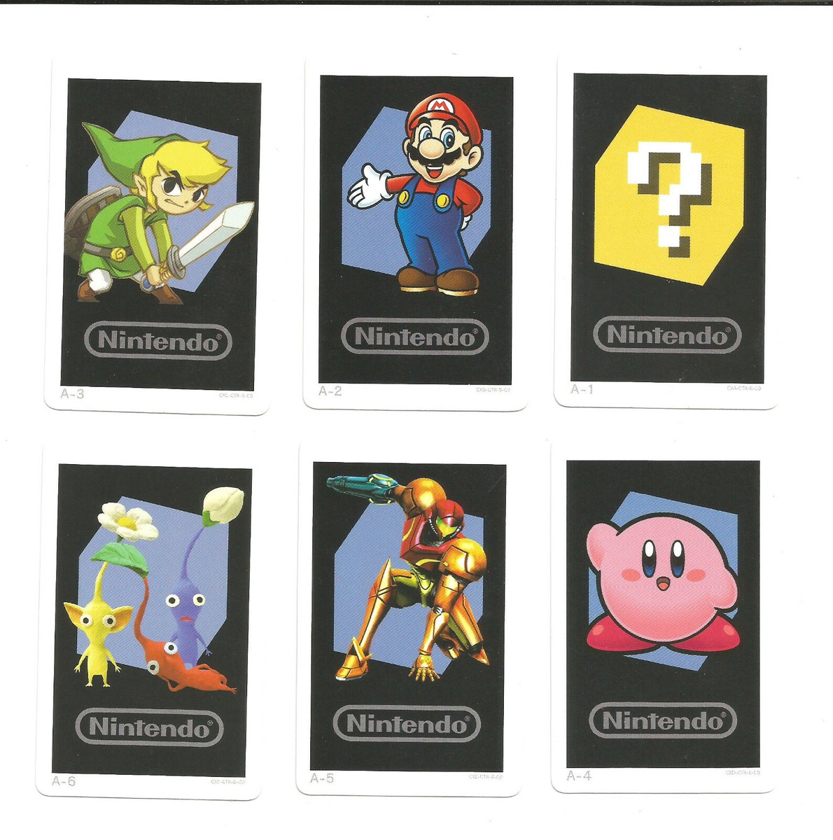 Nintendo DS Cards (6) Link Mario Metroid A1-6