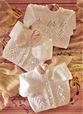 Baby knitting Pattern for Cardigans & Sweater  in DK to fit 16-22''  D44