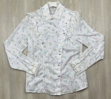 Vintage NEW Stage West Prior Pearl Lace Button Up Scully NWT Sz 38 Made in USA