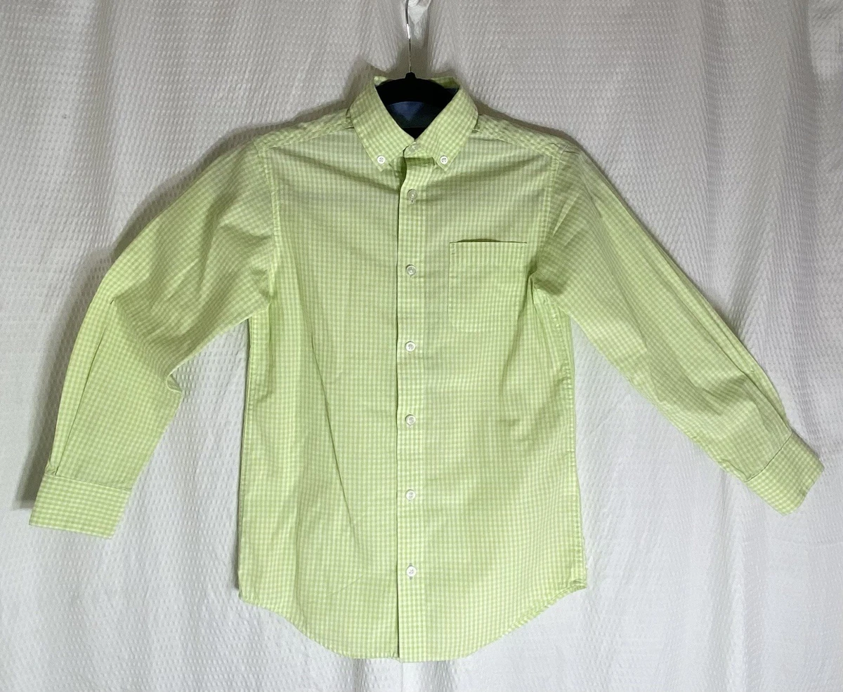 boys green button up