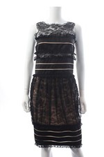 Chanel Panelled Lace Sleeveless Dress / Black