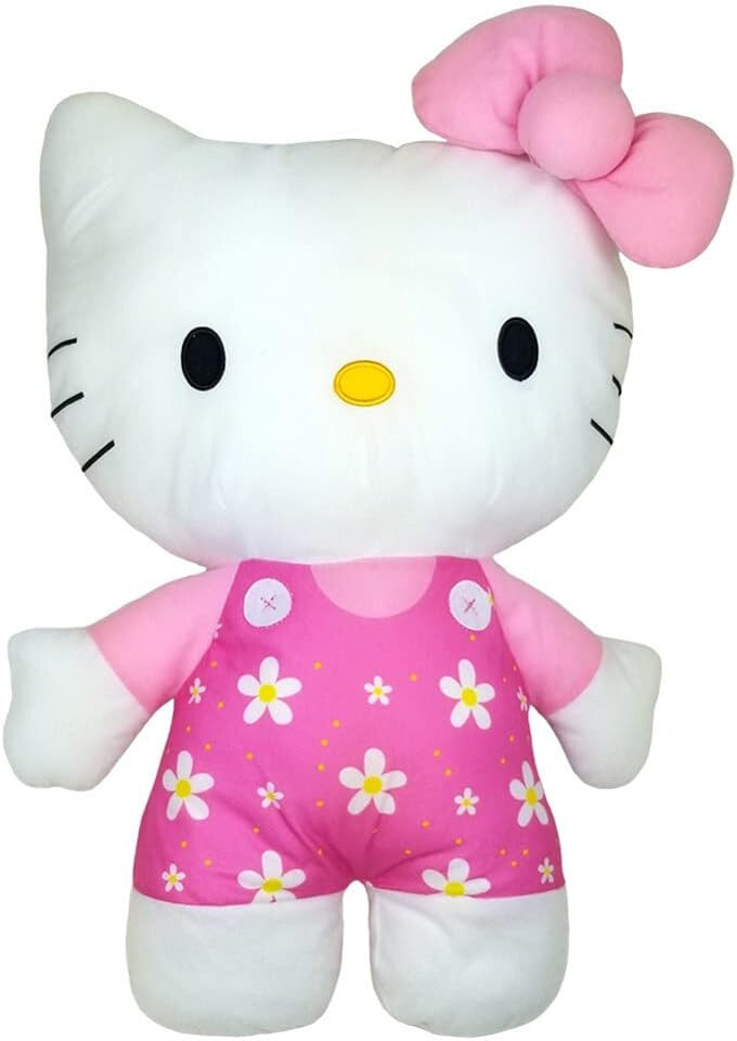 Hello Kitty Plush Backpack with Floral Print 16 Inch Pink Toy Doll