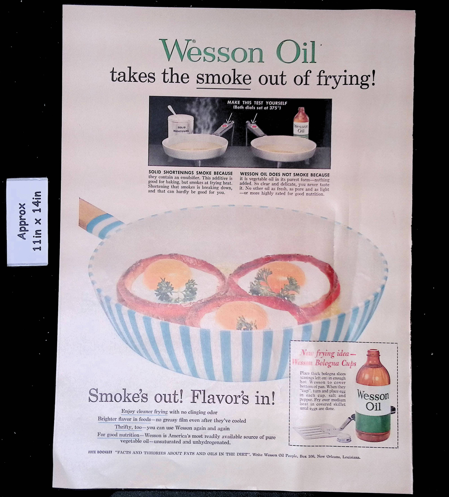 Smoke's Out! Flavor's In! Bologna Cups With Eggs Print Ad 48