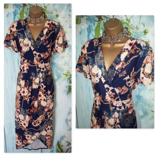 NEW LADIES QUIZ DRESS SIZE 18, hi low hem midi Wrap Occasion Dress eBay