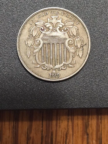 1869 TALL DATE FS-301 Shield Nickel Extra Fine   XF    H85