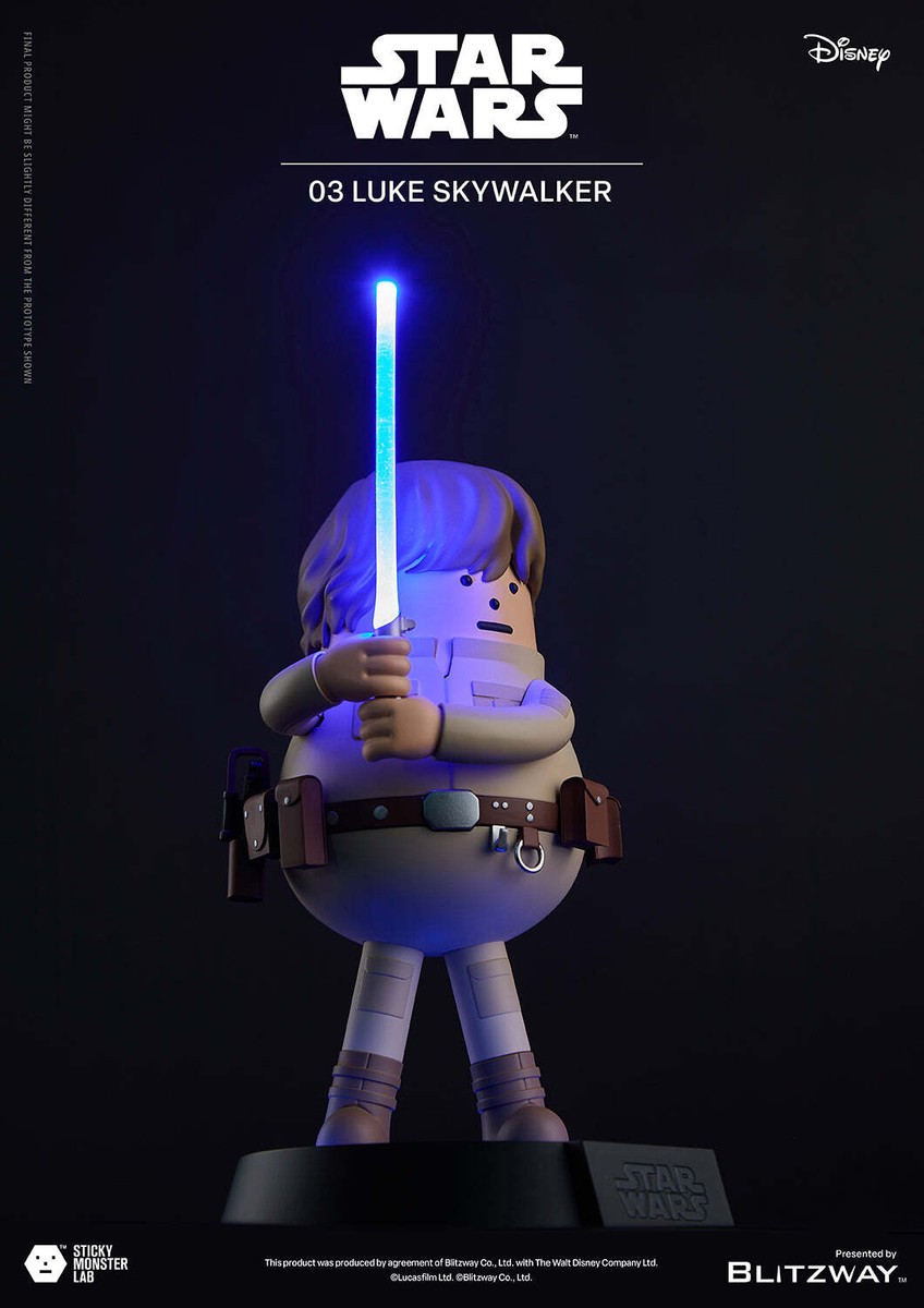 BLITZWAY STAR WARS 03 LUKE SKYWALKER Figure Sticky Monster Lab New