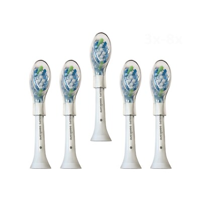 5x Philips Sonicare Adaptive Clean Replacement Brush Heads | White | No Box