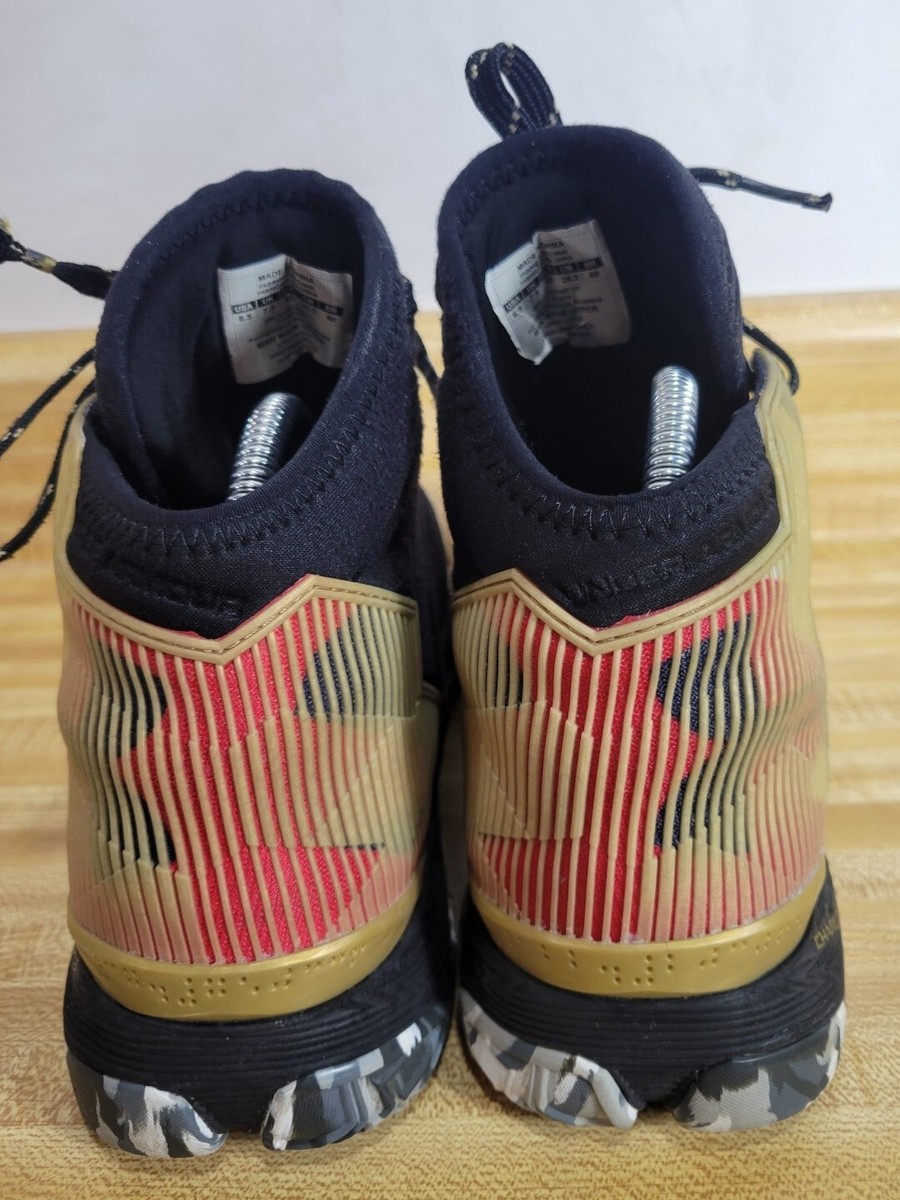 Under Armour Curry 2.5 Gold Black Basketball Shoes 1274425-777