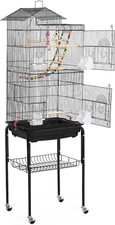 Bird Cage 64-Inch Play Open Top Medium Small Parrot Parakeet Bird Cages with Det