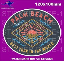 PALM BEACH SURF STICKER FOR TOOLBOX WELDER SURF BOARD UTE VAN MANCAVE ETC
