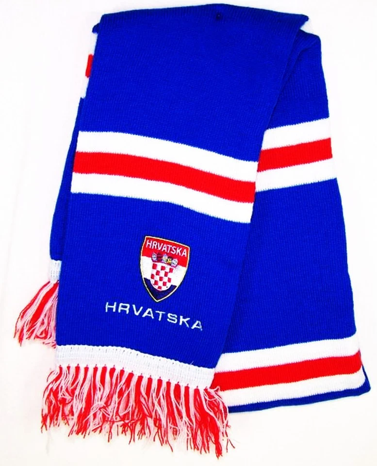 Fan Schal Logo gestickt Kroatien Hrvatska Croata für EM WM Fußball Ball Neu